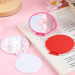 5 miroir en plastique 5 couleurs&nbsp;AJEW-LP0012-14