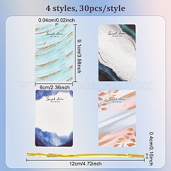 120 pièces 4 styles cartes d'affichage de bracelet en papier&nbsp;CDIS-FG0001-55