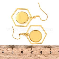 Montature per orecchini cabochon in acciaio inossidabile 304&nbsp;STAS-D267-01C-G