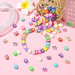 200pcs 2 Arten handgemachte Polymer-Ton-Perlen&nbsp;CLAY-CJ0002-04