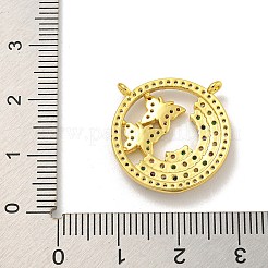 Gestell Messing micro ebnen Zirkonia Anhänger&nbsp;KK-C074-02G-04