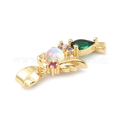 Colgante micropavé cubic zirconia de latón&nbsp;X-KK-P233-02G