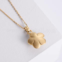 Collares colgantes de flores vintage de acero inoxidable 304 para mujer&nbsp;TT4094