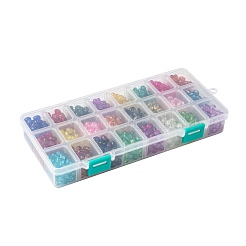 24 Farben transparente Knistern Glasperlen&nbsp;CCG-JP0001-01C