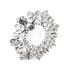 Laiton micro pave clair zircone cubique broches&nbsp;AJEW-H158-01P
