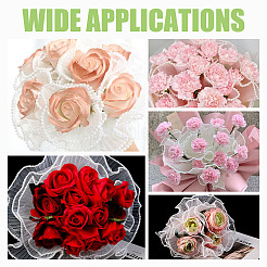 Carta a rete avvolgente per bouquet di fiori in poliestere&nbsp;SRIB-WH0011-214C