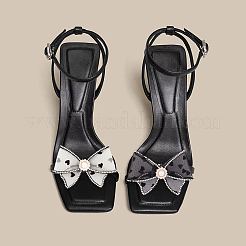4 stücke 2 stil herz muster organza bowknot schuh dekorationen&nbsp;DIY-FH0005-76