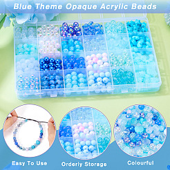 Perles acryliques opaques&nbsp;SACR-TA0001-45C