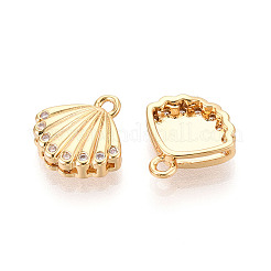 Pendentifs en laiton zircon cubique transparent&nbsp;KK-T074-117A-G