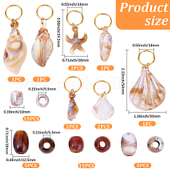 10 pieza de pinzas decorativas para colgantes de cabello trenzado de acrílico&nbsp;OHAR-BM0001-01