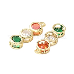 Ottone micro spianare pendenti zirconi&nbsp;KK-D357-14G