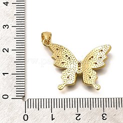 Pendenti in ottone placcato a cremagliera con micro pavè di zirconi smaltati&nbsp;KK-L226-003G-02