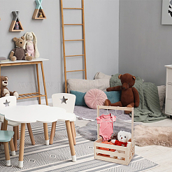 1 bolsa de cajas huecas de madera arcoíris para baby shower&nbsp;ODIS-UN0001-17