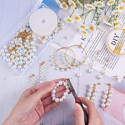 Kit de fabricación de aretes de gota larga de perlas de imitación de diy&nbsp;DIY-SZ0009-67