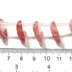 Perle di vetro di quarzo ciliegio fili&nbsp;G-P561-A07-01
