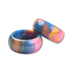 Breiter klobiger Fingerring aus Harz für Frauen&nbsp;RJEW-N041-01-C04