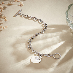 1 pz 304 braccialetti con ciondolo a forma di chicco di caffè in acciaio inossidabile per donna&nbsp;BJEW-LP0001-17