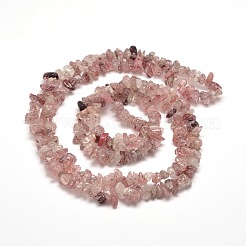 Natürlichen Erdbeere Quarz-Chip Bead Stränge&nbsp;G-M205-59