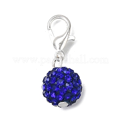 8 ciondolo rotondo in argilla polimerica con strass&nbsp;HJEW-JM04103-01