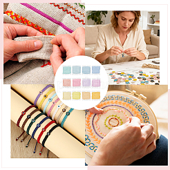 24 filo da ricamo in poliestere a 12 colori&nbsp;DIY-CY0003-60