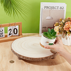 Rundes Blumentopfregal aus Holz&nbsp;AJEW-WH0709-031A
