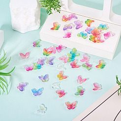 72 pz 12 colori pendenti in acrilico trasparente con placcatura UV&nbsp;OACR-TA0003-86