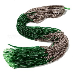 Hebras de perlas de vidrio de color degradado transparente&nbsp;LS-GLAA-H021-01A-44