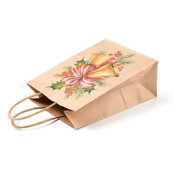 Kraftpapiertüten mit weihnachtlichem Aufdruck und Griffen&nbsp;ABAG-M008-08C