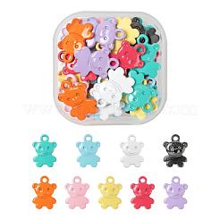 36pcs 9 Farben sprühlackierte Legierungscharme&nbsp;FIND-LS0001-55