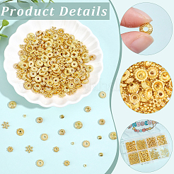 400 kit de accesorios de cuentas espaciadoras de aleación y latón de 8 estilos&nbsp;DIY-PA0001-92