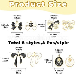 Encantos de esmalte de aleación 16pcs 8 estilos&nbsp;ENAM-YW0006-97