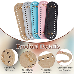 5 pz 5 colori fondo per borsa in similpelle PU&nbsp;FIND-CL0001-87B
