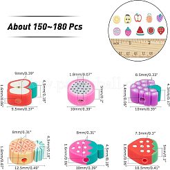 150~180pcs 10 Arten handgemachte Polymer-Ton-Perlen&nbsp;CLAY-NB0001-38