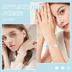 8 pulsera de cuentas trenzadas con chips de piedras preciosas naturales de 4 estilos&nbsp;BJEW-MA00001