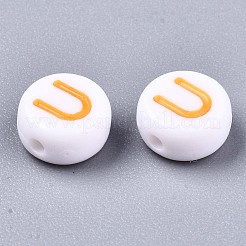 Perles acryliques blanches opaques&nbsp;MACR-N012-01U
