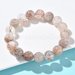 Bracelets extensibles en perles rondes de quartz rutile naturel pour femmes&nbsp;BJEW-Z158-03D-02