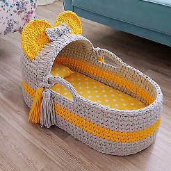 Diy que hace punto crochet bolsa de madera talladora inferior&nbsp;WOOD-WH0101-31