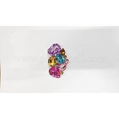 Links und rechts abnehmbare Glas-Strass-Schuhdekoration&nbsp;AJEW-WH0235-79