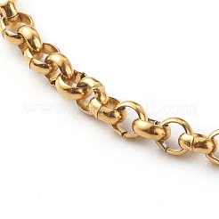 Rolo-Kettenarmbänder aus 304 Edelstahl&nbsp;BJEW-JB06447-03