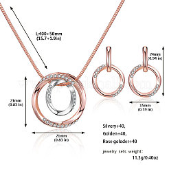 Orecchini in lega con strass e collane pendenti&nbsp;WGB112B-03