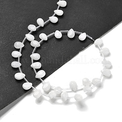 Chapelets de perles de jade blanche naturelle&nbsp;G-Q167-A03-02