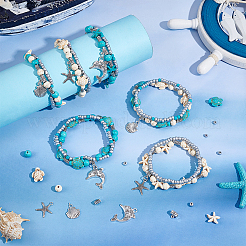 DIY-Set zur Herstellung von Stretch-Armbändern im Sommer-Strand-Surfer-Stil&nbsp;DIY-SC0024-78