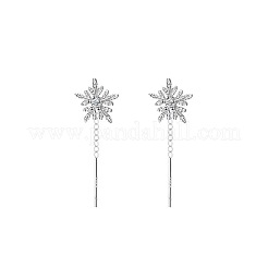 Schneeflocke 999 Ohrhänger aus Sterlingsilber mit Mikropavé-Fassung und klaren Zirkonia&nbsp;FS-WG73423-02