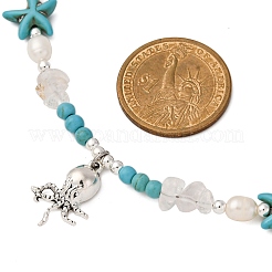 6 collana con ciondolo in lega con animali marini in 6 stili&nbsp;NJEW-JN05346