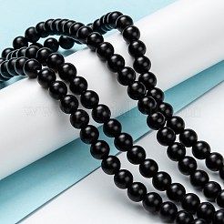 Natürliche schwarze Onyxperlenstränge&nbsp;X-G-Z024-01B