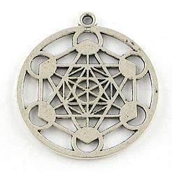 Colgantes de la aleación de estilo tibetano&nbsp;TIBEP-R348-39AS-RS