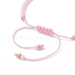 2 bracelet tressé en perles de jade blanc naturel teintées pour la Saint-Valentin&nbsp;BJEW-MZ00244