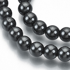 Chapelets de perles en hématite synthétique sans magnétiques&nbsp;X-G-Q892-6mm