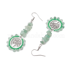 Lega con vetro con avventurina verde&nbsp;EJEW-MZ00218