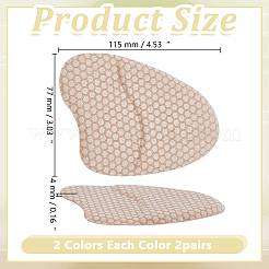 4 paio di cuscinetti antiscivolo in silicone per la pianta del piede&nbsp;DIY-AR0005-30B